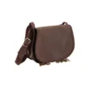 Musette Avec Porte-gibiers Cuir Vieilli -Chasse Vêtements Boutique musette avec porte gibiers cuir vieilli