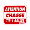 Panneau Attention Chasse -Chasse Vêtements Boutique panneau attention chasse