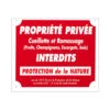 Panneau Cueillette Interdite -Chasse Vêtements Boutique panneau cueillette interdite 1